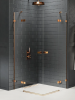 NEW TRENDY Kabina prysznicowa 80x110x200 Avexa Copper Brushed, podwójne drzwi EXK-3668
